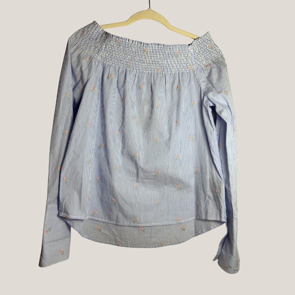 Tommy Hilfiger Botanical Garden Casual Off-the Shoulder Top, Small - Picture 1 of 4